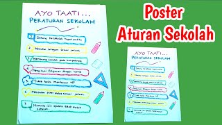 Poster Taati peraturan Sekolah | tugas Sekolah Dasar #tugassekolah #posterperaturansekolah