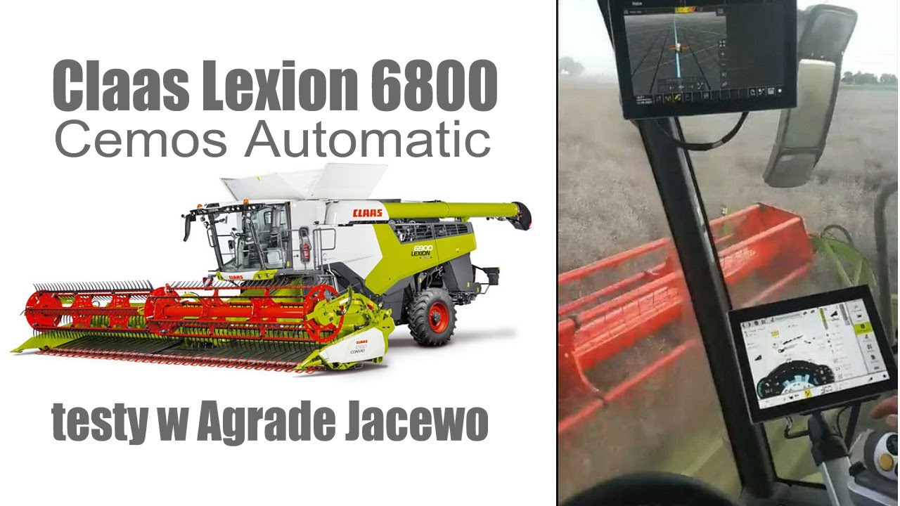 maxresdefault CLAAS Lexion 6800 Cemos Automatic – testy w Agrade Jacewo