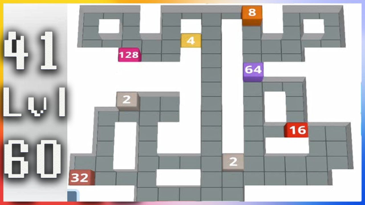 2048 Puzzle Slide: 3D Cube - Gameplay Walkthrough - Levels 41-60