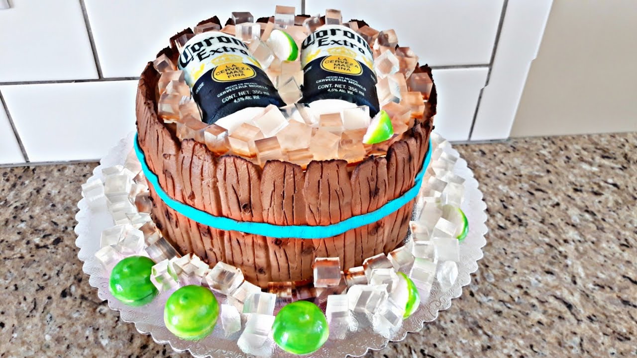 Pastel Barril De Cerveza Corona En Chantilly Youtube