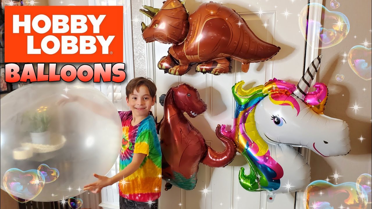 Hobby Lobby Balloon Shopping INFLATING Our New Balloons Review YouTube