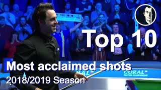 Top 10 Snooker Shots of the Season 2018/2019 Top 10 Snooker Shots of the Season 2018/2019