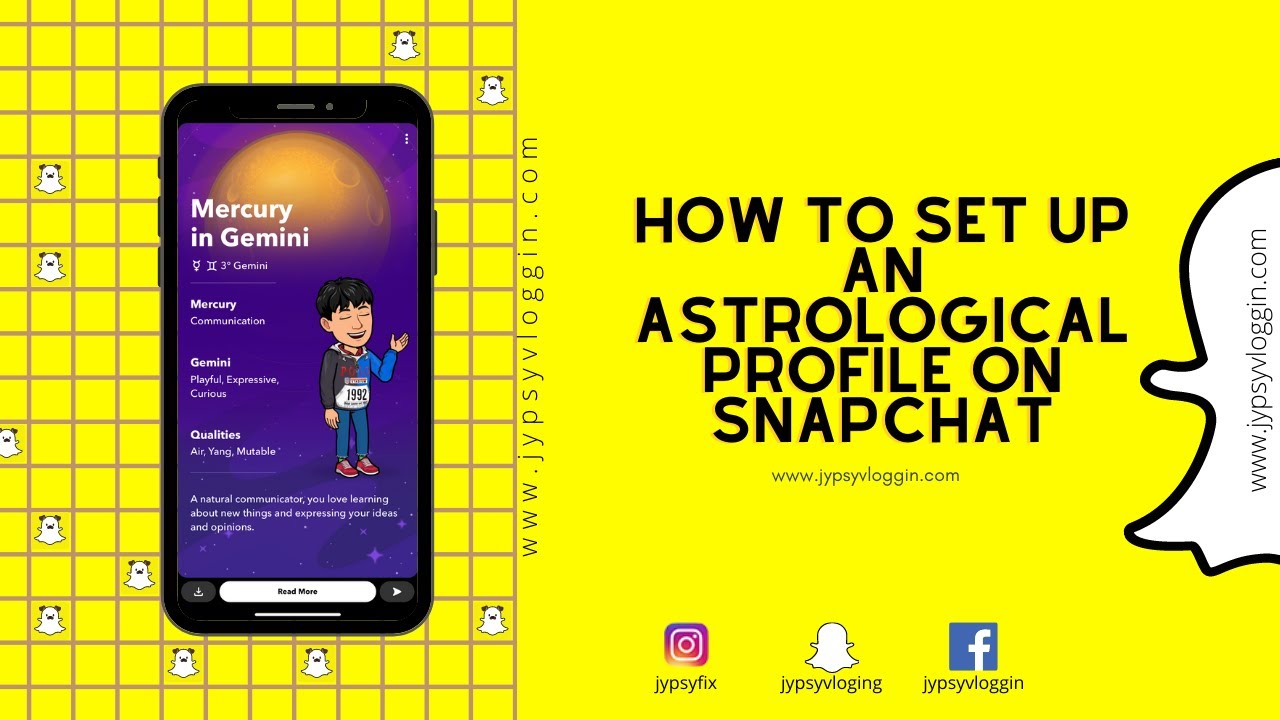 HOW TO SET UP AN ASTROLOGICAL PROFILE ON SNAPCHAT - YouTube