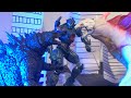 Godzilla , Gipsy Avenger And Titan Vs Mega Godzilla [2/2] Final Battle stop motion