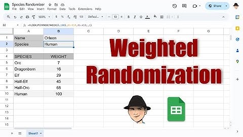 Randomly Select Values by Weights – Google Sheets Troubleshooting