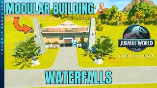 Jurassic World Evolution 3 Modular Building & Waterfalls