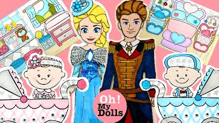 DIY DOLLHOUSE QUIET BOOK FOR FAMILY PAPER DOLLS BABY CARING AND DRESSING UP PAPER CRAFTS