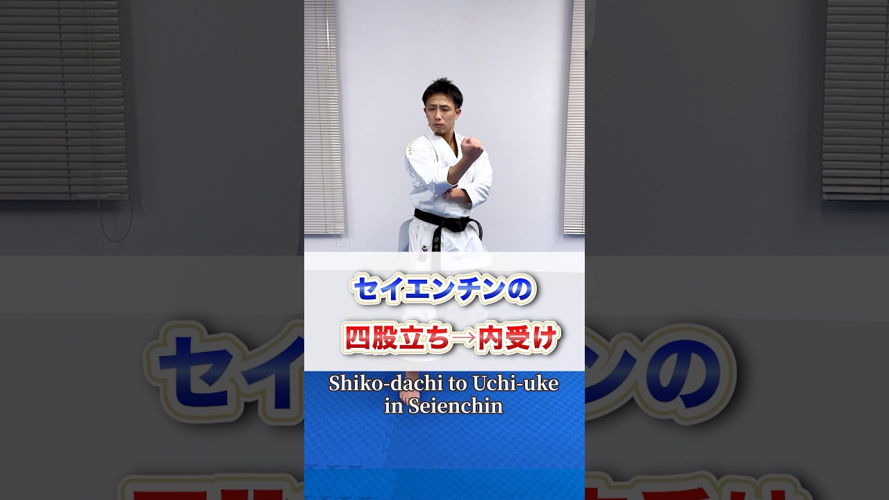 セイエンチンの四股立ち-内受け　　Shiko-dachi to Uchi-uke in Seienchin