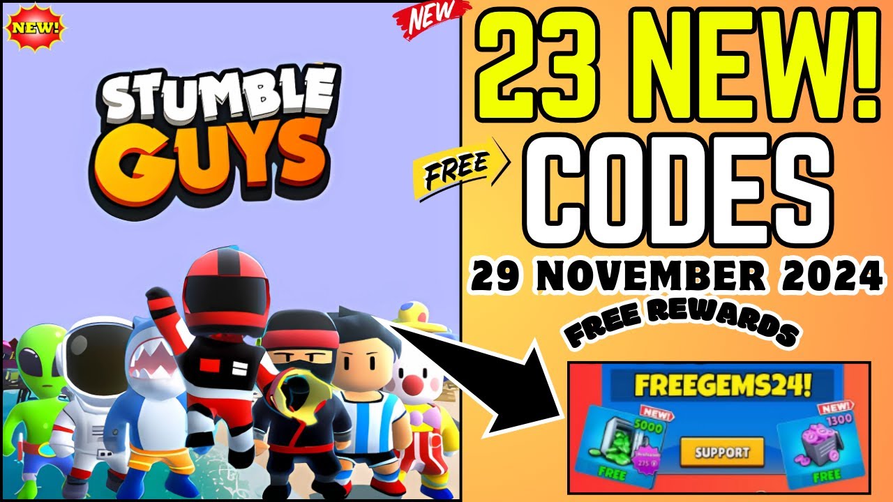 WEEKNED 🌹 STUMBLE GUYS CODES 29-NOVEMBER 2024 || HOW TO REDEEM CODE ...