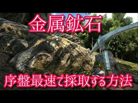 Ark 金属鉱石 序盤最速で採取する方法 Youtube