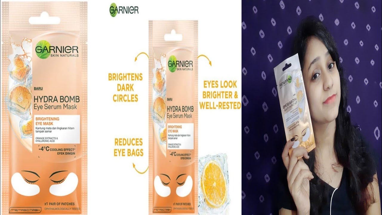 Garnier Brightening Eye Serum Mask//Eye Mask To Reduce Dark Circle