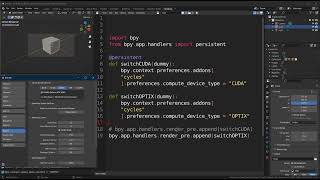 blender python switch Cycles Device type CUDA OptiX