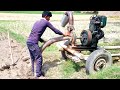 बोरिंग पर पानी पंप को फिटिंग करता किसान 8 hp farming Pani machine