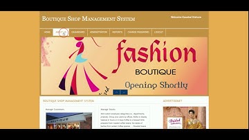 Boutique Shop Management System | PHP and MySQL Project Source Code | PHP MySQL CRUD Project