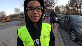 Safety Patrol students at East North Street Academy receive brand new vests