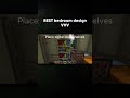 BEST bedroom design #buildhacks #minecraft #buildingtips #minecraft #friends #gaming #fun #viral #og