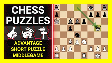 Chess Puzzles to Practice. Themes: Advantage, Short puzzle, Middlegame. Learn Chess