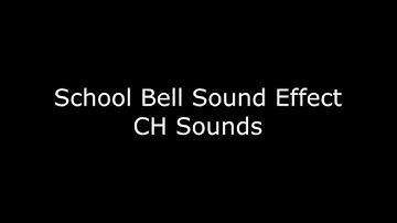 School Bell Sound Effect - Copyright Free
