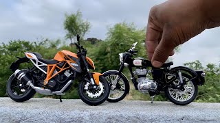 Royal Enfield Classic 350, KTM Super Duke R Miniature Diecast Model Unboxing - ARJUN TOY WORLD