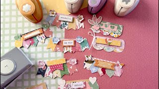DIY Paper Bunting Embellishments ~ Use Those Paper Scraps & Punches/Beginner Project - HOW TO