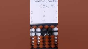 addition and subtraction of 6, 7 on abacus #youtubeshorts #abacuslearning #trending