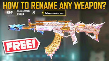 How to Rename Your Weapon in Cod Mobile?