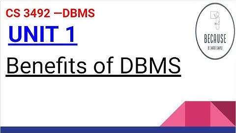 1.2 Benefits of DBMS  in Tamil