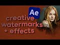 creative watermarks for your edits | after effects