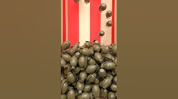 Grande Into Box Satisfying 3D Simulation #viral #shorts #animation