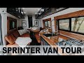 Mercedes Benz Sprinter Van Conversion Tour | Full Bathroom | Solar Powered Tiny Home on Wheels!
