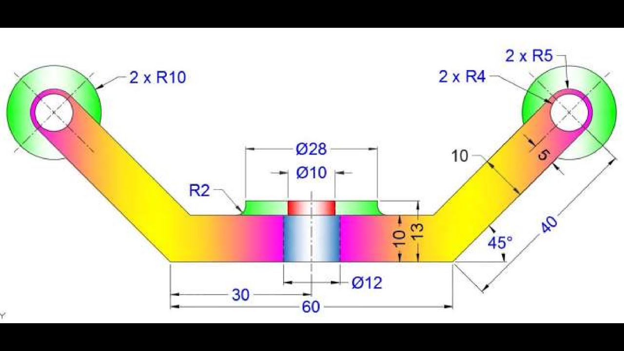 SolidWorks 2D excersise 164