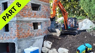 Building block of flat, RC Excavator Kubota Hutter U17 Hitachi , Hinowa Tracked Fork, Crane. PART 8