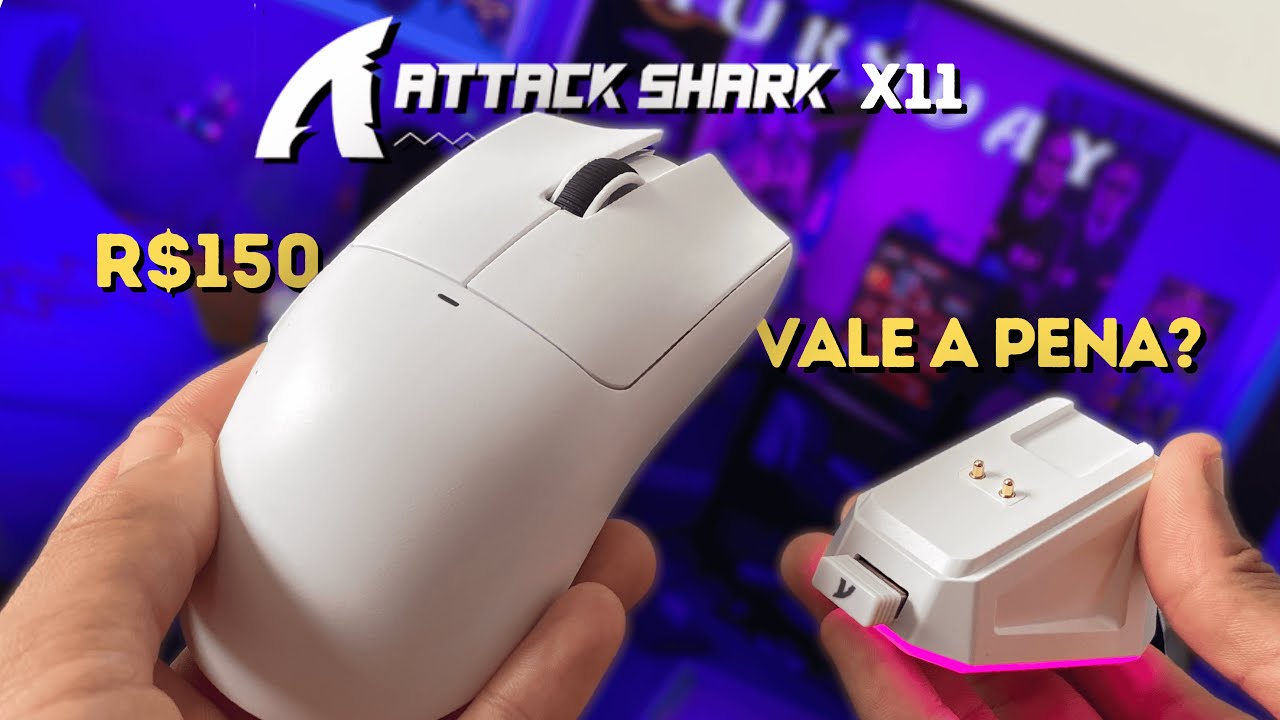 Mouse Attack Shark X11 com Dock: Vale a Pena? Unboxing, Impressões e ...