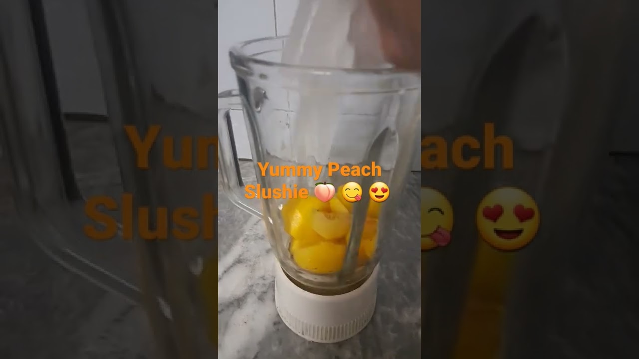 Yummy and healthy peach slushie... especially food for ur diet!😋