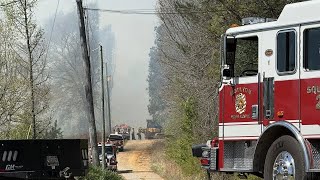 Multiple agencies bring large Lawrence County brush fire under control after 5-hour fight
