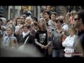 An amazing street show in sabadell plaa de sant roc