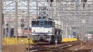 特大貨物 大物車 シキ1000 変圧器 (EF65-2037 2012-特20) 稲沢駅着~発前
