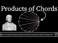 Products of chords in a circle math visualization