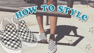 how i style my checkered vans - YouTube