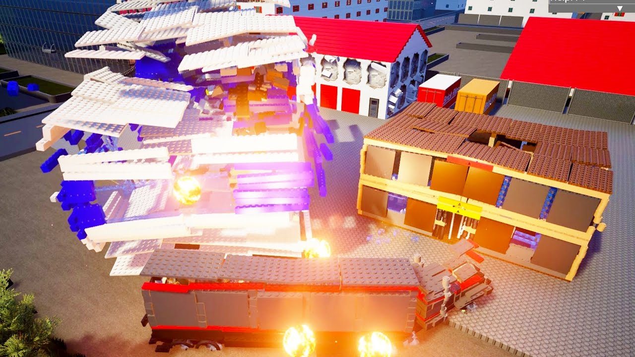 BLOWING UP A POLICE STATION + OTHER LEGO LIKE BUILDINGS! - Brick Rigs ...