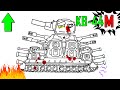 Cara Menggambar Tank Kartun KB-44M - [HomeAnimations Tank]