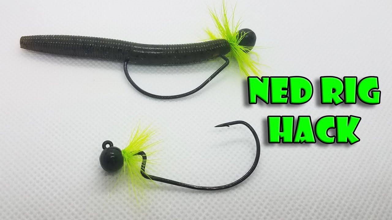 Ned Rig Tips and Tricks for Winter Bass Fishing- Adding Hackle to Jig Head  