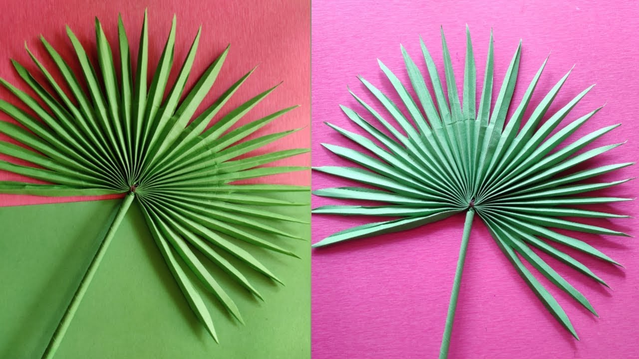 How to make paper palm leaf / palm sunday craft / Nursery craft ...