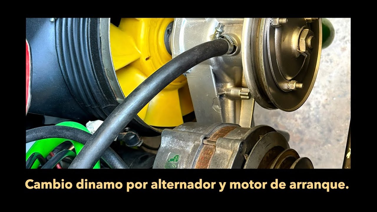 Cambio dinamo por alternador y motor de arranque SEAT 133