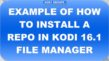 HOW TO INSTALL A REPO IN KODI 16.1 FILE MANAGER. (JD).