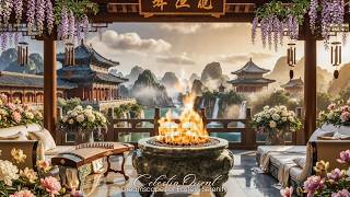 Celestial Orient 🌅🔥 | Ancient Chinese Music & Gentle Fire Ambience