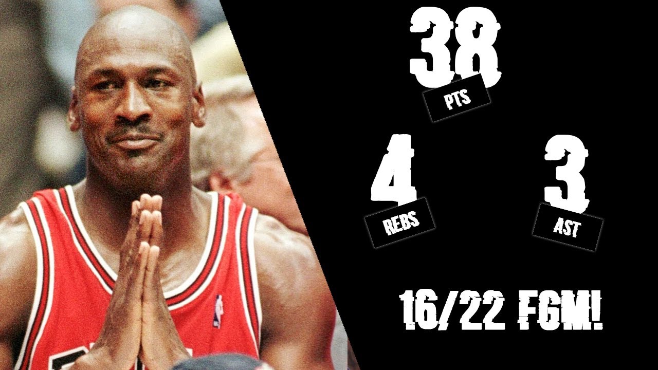 Michael Jordan - 38pts on 73%FG vs Nets, 1998 Playoffs Gm 3 