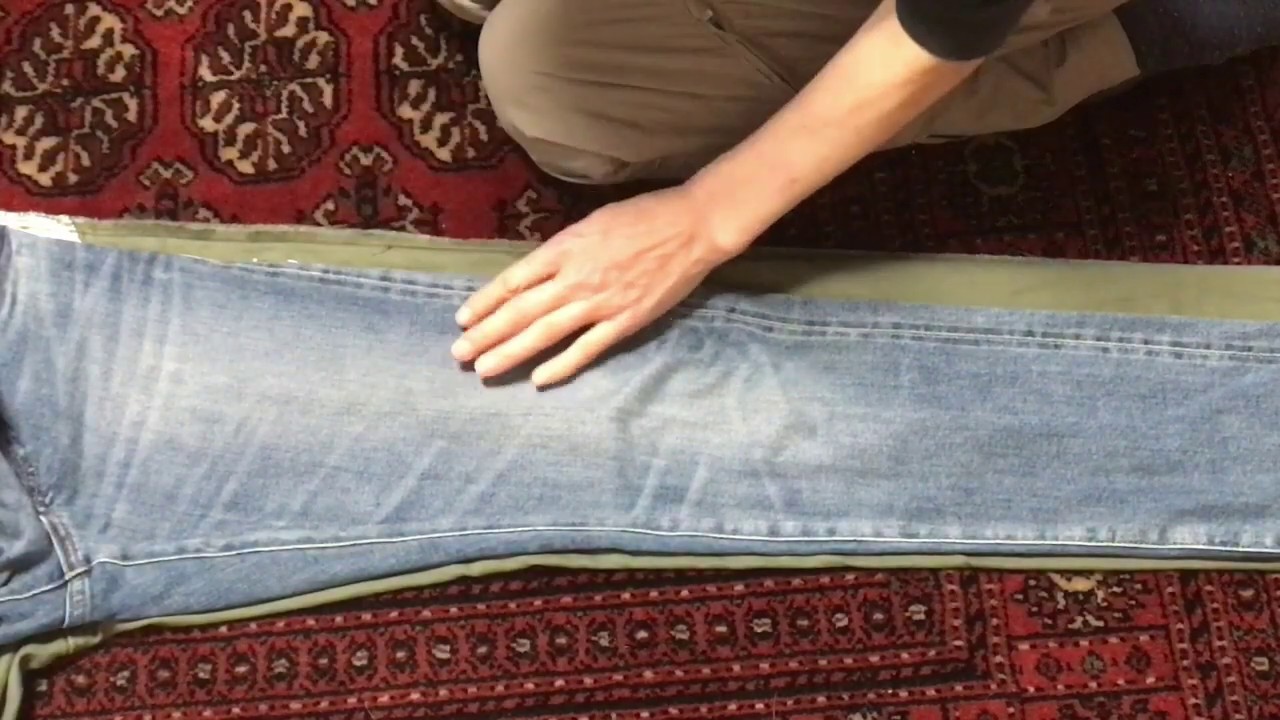 ズボンの足や裾幅を細くする幅詰めのやり方 お気に入りのズボンを作ろう Youtube