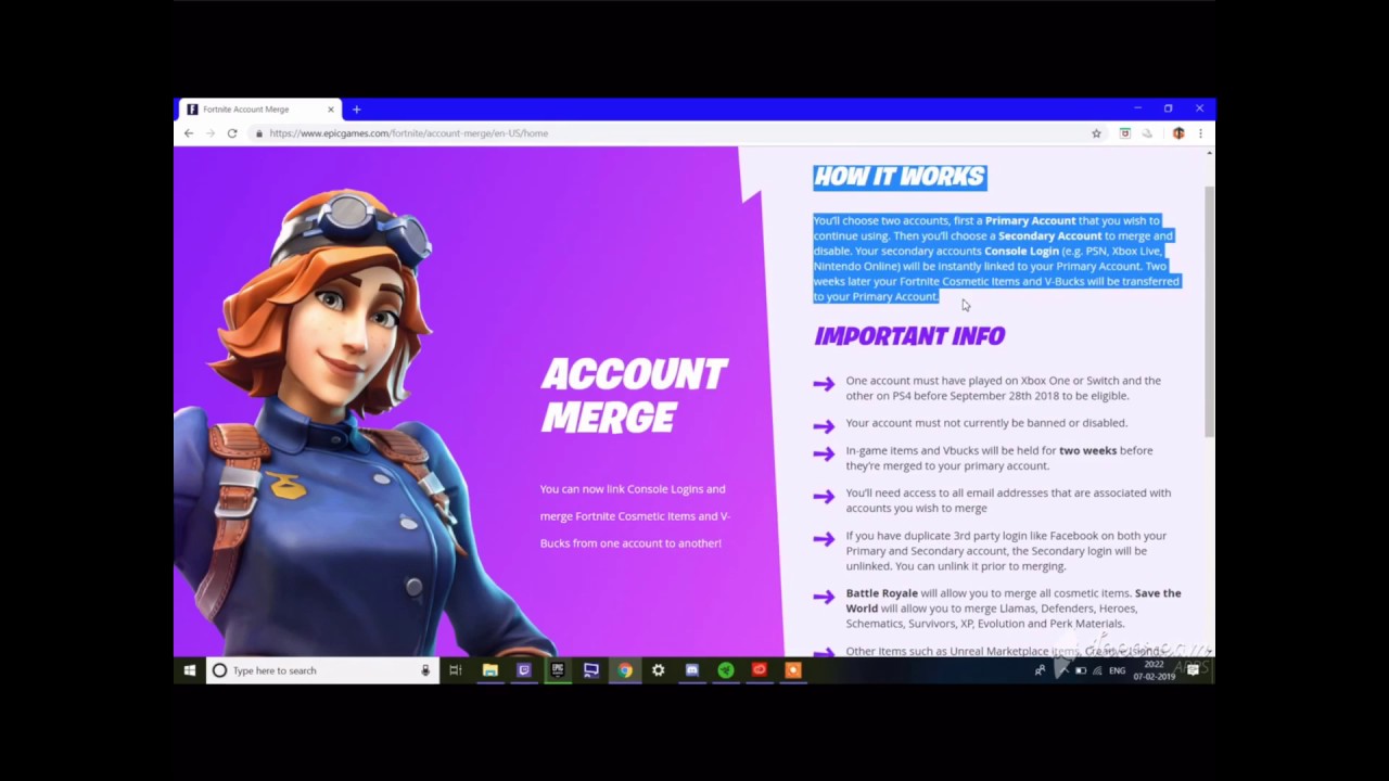 How To Merge Your Fortnite Account From PC To PC (100