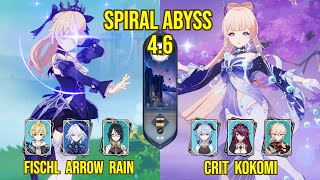 C6 Fischl Arrow Rain & C0 Crit Kokomi | Spiral Abyss Version 4.6 | Genshin Impact